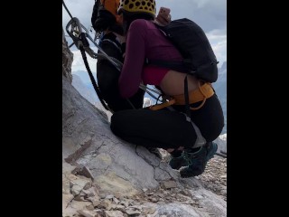 I sucked his dick on a via ferrata in the Alps