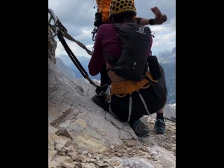 I sucked his dick on a via ferrata in the Alps