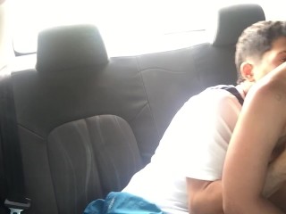 I suck my boyfriend's cock in my friend's car