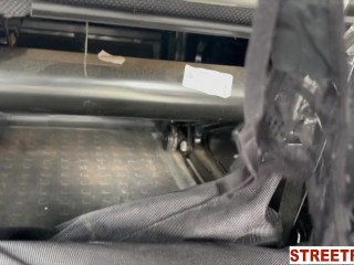 STREETFUCK LUNA BBunny gets three Public Orgasm, with a finger in her butthole