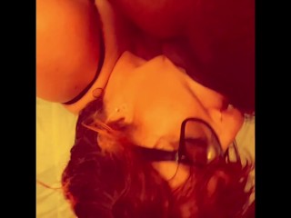 Naughty slut chokes on her words