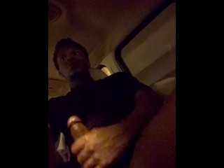 Homeless man strokes his cock the good way