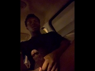 Homeless man strokes his cock the good way