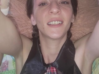 Skinny Russian "sonyasays" Getting Her Tiny Pussy Stretched By Big Dude