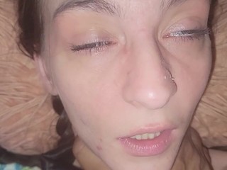 Skinny Russian "sonyasays" Getting Her Tiny Pussy Stretched By Big Dude