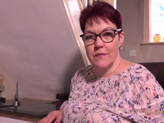 Aunt Judy's XXX - Your Busty Mature Boss Mrs. Bird Sucks Your Cock (POV)