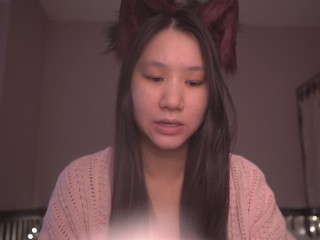 Cute Asian Girl Kitty Cat Cosplay ASMR - read with me onii-chan! - Ezra 9-10