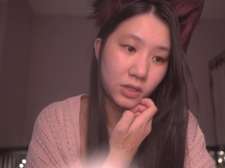 Cute Asian Girl Kitty Cat Cosplay ASMR - read with me onii-chan! - Ezra 9-10