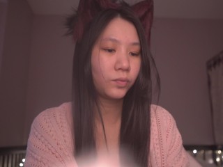 Cute Asian Girl Kitty Cat Cosplay ASMR - read with me onii-chan! - Ezra 9-10