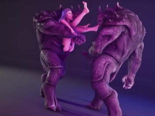 Furry with huge horse dildos | two in one ass girl sex bot