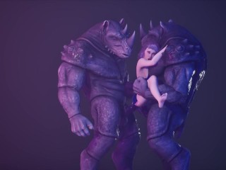 Furry with huge horse dildos | two in one ass girl sex bot