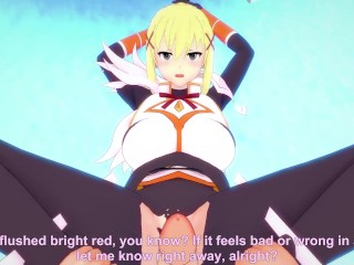POV Hentai Footjob from Darkness from Konosuba