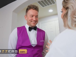 BRAZZERS - Cali Carter Grabs The Hotel Worker And Asks Him To Cum Deep Inside Her Wet Pussy