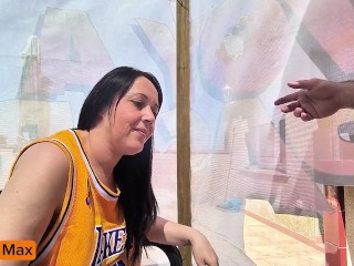 A Los Angeles fan gave us an NBA jersey🥰🥰 And he wanted to see a blowjob with it on 🧡Zoe & Max🧡