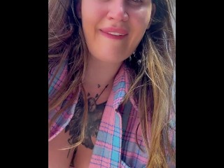 Truckers Got a Surprise — Naughty Girl Moaning by the Road