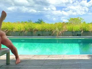 Tanned Temptation: Seduced, Carried & Filled in Bright Poolside Sunlight 🤫☀️💦