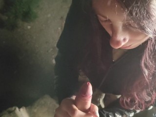 Cum all over my face and in my mouth! I just can't get enough! 💋 (ITA Dialogues) (Amateur OUTDOOR)