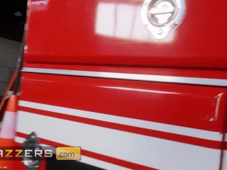 BRAZZERS - Firefighter Angela White Is Really Good At Sliding Down Your Pole & Emptying Your Hydrant