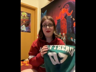 Harriet Potter cums whimpering and screaming while riding Draco‘s jacket! #Drarry