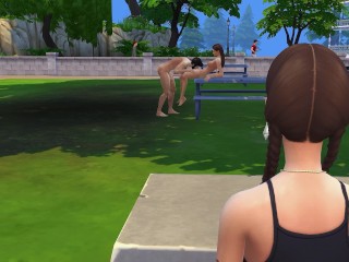 Me follo a una chica voyeur y a su amiga caliente después de la fiesta en un trio sexual raro