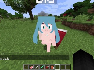 Gooning on Hatsune Miku Jenny's Mod (FapCraft)