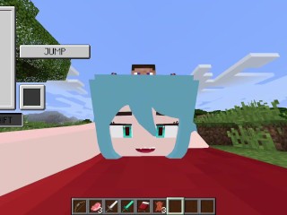 Gooning on Hatsune Miku Jenny's Mod (FapCraft)
