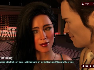 Whispers of Desire #4 Neil grabbed Sarah's ass and kissed her in front of Alex