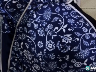 First, Maserati tries on bras. Then she sucks and fucks cock