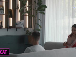 Step mom Seduces Step son While Husband’s Away—Will Her Naughty Phone Call End in a Taboo Fuck?!