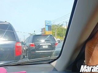 Horny Bbw Ebony Milf Masturbating in Lagos Traffic - Mara Exotic
