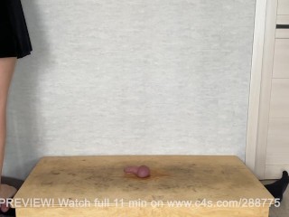 Cruel Cock & Balls Trampling, Stomping in Bare Feet