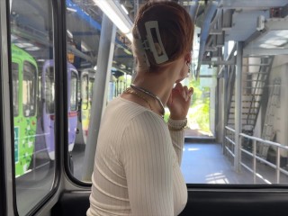 risky public cable car blowjob - naughty in the sky / SallyDinosaur