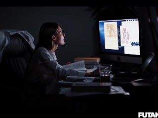 Shemale Sex at the Morgue - Trans Girl with Futa Cock Creampies Tiffany Tatum