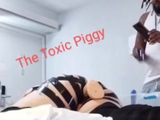 Pawg anal slave takes 12 inches in gaping asshole