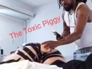 Pawg anal slave takes 12 inches in gaping asshole