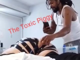 Pawg anal slave takes 12 inches in gaping asshole