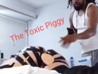 Pawg anal slave takes 12 inches in gaping asshole