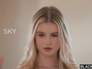 BLACKED Cock Hungry Cutie Amber Moore Gets A Double BBC Creampie