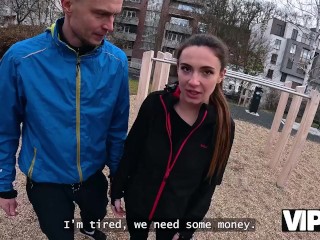 VIP4K. Jogging ended up as a hot sex with a stranger with a cuckolding BF