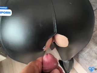 My Step Sister Decided to show me the hole in her leather leggings! I couldn't resist