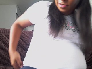 Trans Feede finish eating dessert belly play