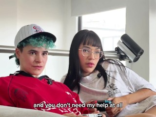 SABES QUE ME CORRO RÁPIDO! Lengua, saliva y orgasmos jugando videojuegos