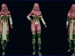 Jaheira from Baldur's Gate 3 fucked by a demon and cummed in her.