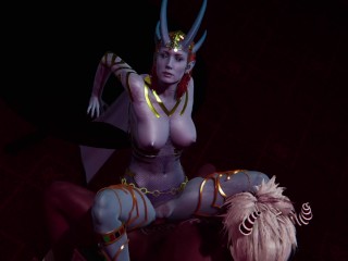 The she-devil Mizara Fucks in a nightclub with a Demon.