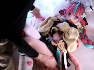 えちボイス＆BGM追加版・牛っ娘ヴァレサちゃん角ハンドルごっくんイラマチオ💕💕💕ElsaBabe 148cm Body aotume & Irokebijin Head