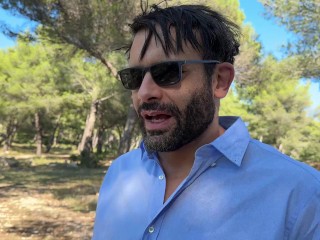 Overweight blonde sprains ankle in the forest, banged by hung pervert