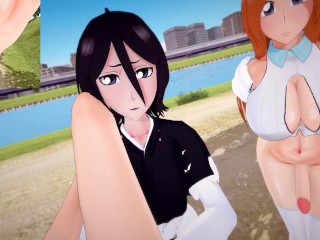 Bleach Futas Rukia and Orihime male taker pov