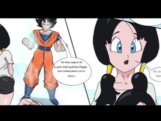 Dragon Ball Z: Goku y Videl follan en la habitación del tiempo
