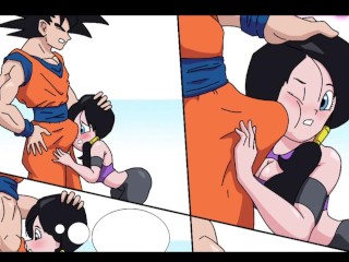 Dragon Ball Z: Goku y Videl follan en la habitación del tiempo