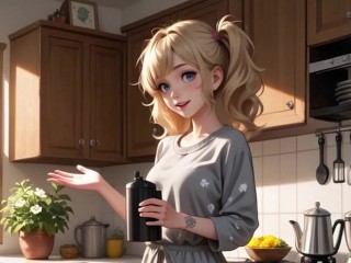 Step Sister Seduces Step Brother in the Kitchen (Voiceover Visual Novel)
